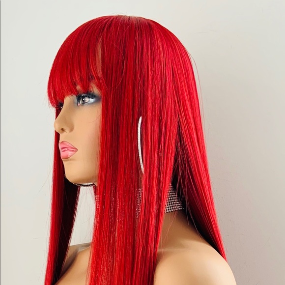 Long Gorgeous Red Wig for Valentines Day or Events - Picture 7 of 10